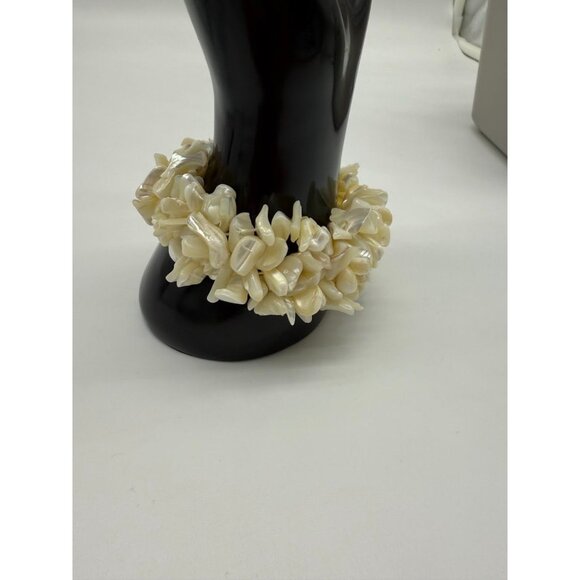 Jewelry - Mother Of Pearl Chunky Stretchy Bracelet